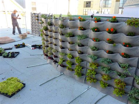 Easy To Install Living Wall System Uses Felt Pockets For Plants