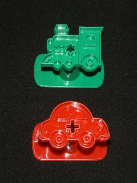Play Doh Cutter And Press Car And Train Engine Shaped Pair Toys