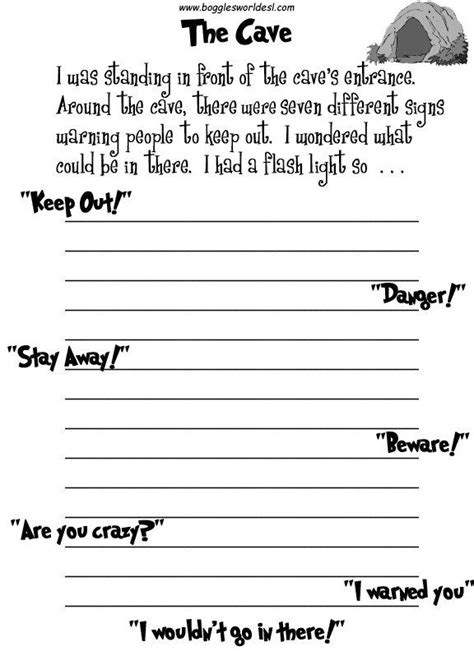 Writing Prompts For 6th Grade Worksheets