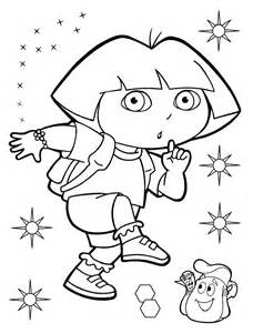 Quiet Dora Coloring Page Free Printable Coloring Pages