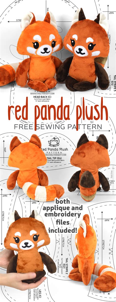 Red Panda Plush Sewing Pattern By Sewdesune On Deviantart