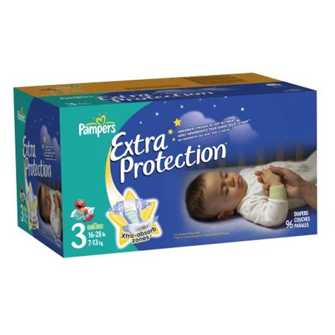 Pampers Extra Protection Nighttime Diapers Super Pack Size 3 96 Count