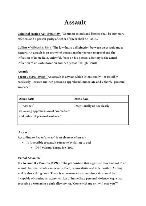 Assault Assault Criminal Justice Act 1988 S ‘common Assault And Battery Shall Be Summary