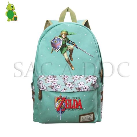 The Legend Of Zelda Link Backpack Flower Wave Point School Bags For