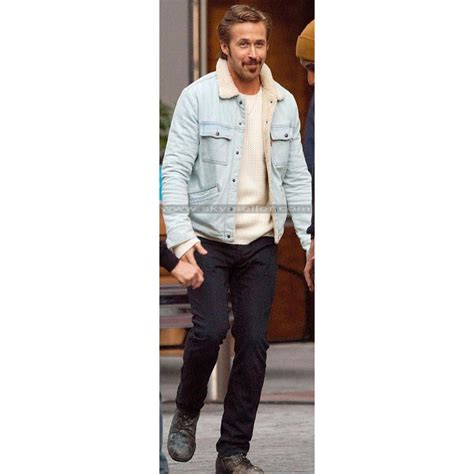 Nice Guys Ryan Gosling Denim Inner Fur Blue Jacket