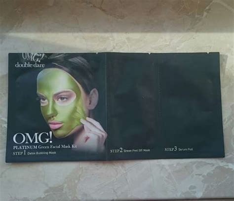 test maske omg platinum green facial mask kit pinkmelon