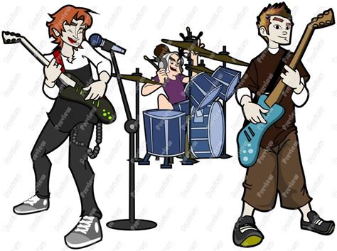 46 Rock Band Clipart Clipartlook