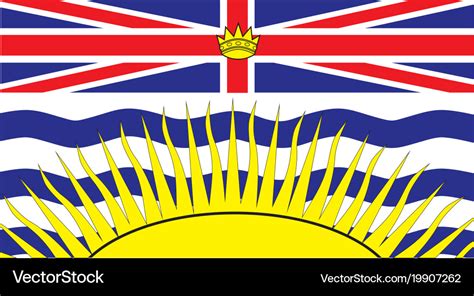 British Columbia Flag Royalty Free Vector Image