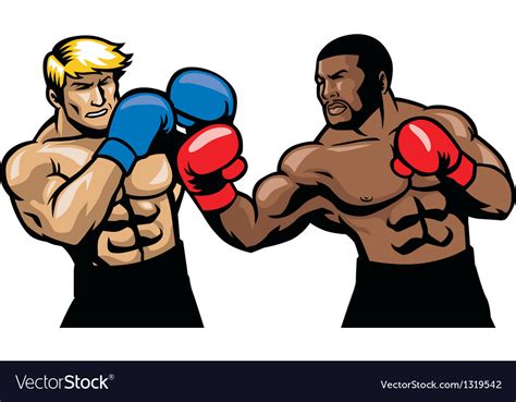 Boxing Fight Royalty Free Vector Image Vectorstock