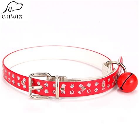 Giiwin Collars Of Dog Cat Pet With Bells Lovely Collar Breakaway All