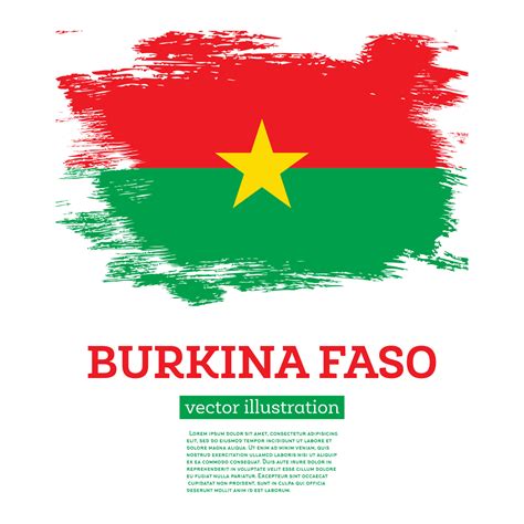 Burkina Faso Flag With Brush Strokes Independence Day 17494793 Vector