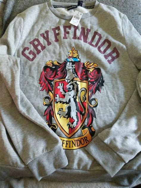 Primark Harry Potter Hogwarts Gryffindor Grey Sweatshirt Jumper Size