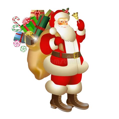 Christmas Santa Claus With Sack Of Ts Royalty Free Stock Images