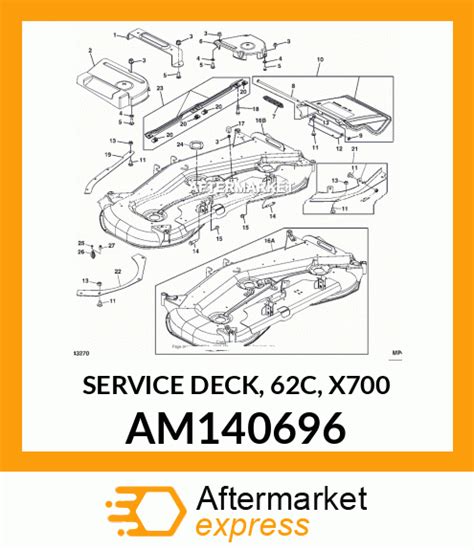 Am140696 Service Deck 62c X700 Fits John Deere Price 3138