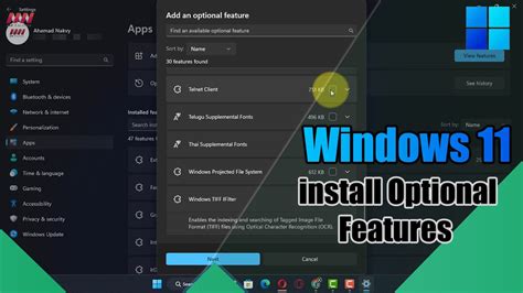 How To Install Optional Features On Windows 11 Youtube