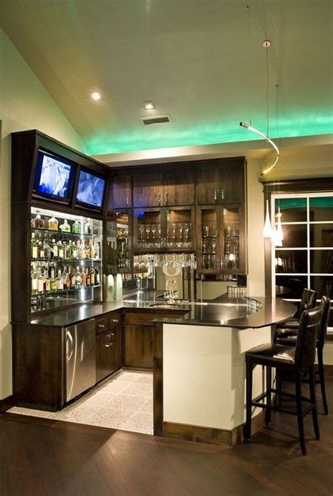 32 Incredible Basement Bar Design Thatll Make Feel Good 17