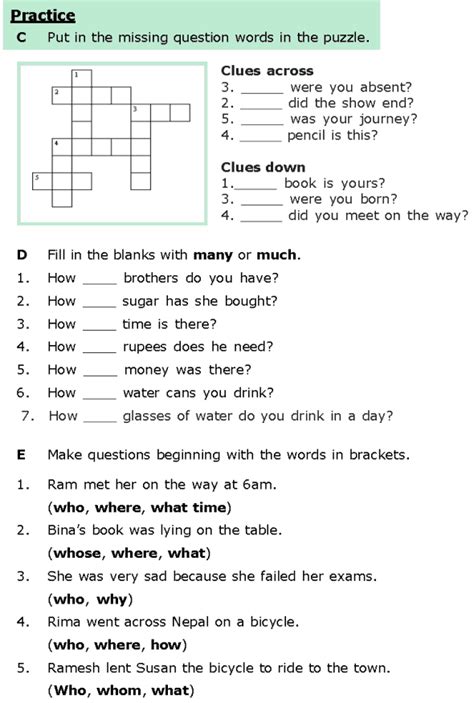 6th Grade Grammar Worksheets With Answers