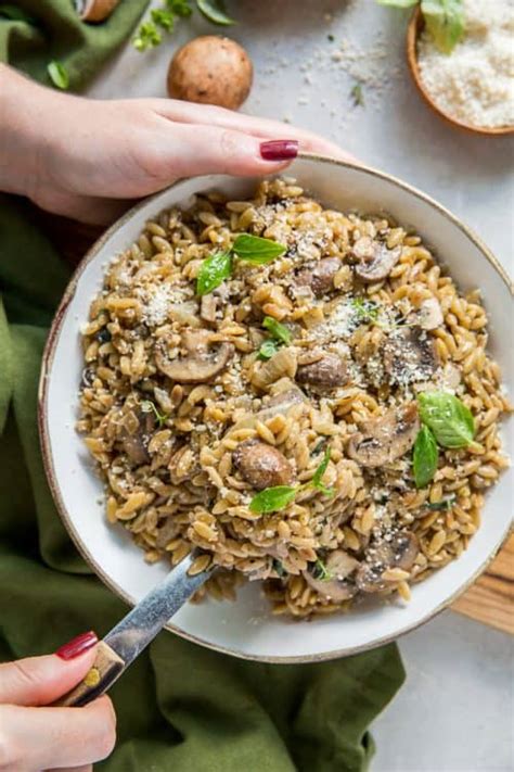 Creamy Orzo With Mushrooms And Parmesan Valerie S Kitchen