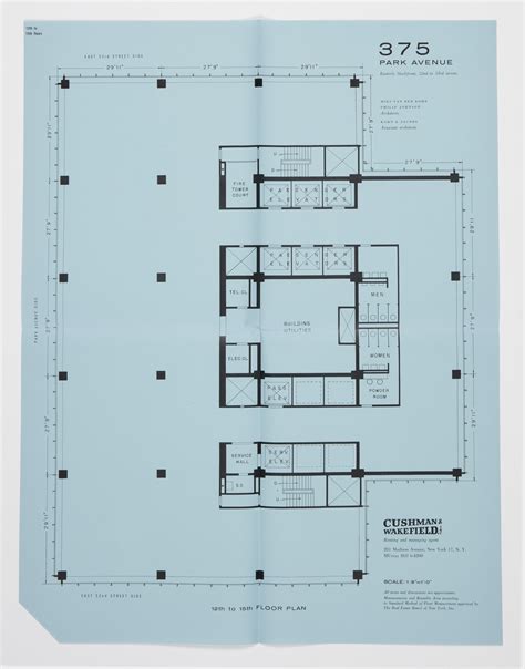 Seagrams Building 375 Park Avenue New York Ny Usa Proposed Floor