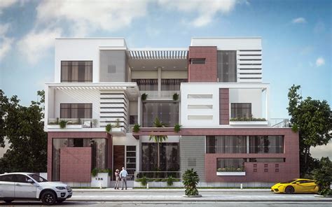 Modern Villa Elevation Design Kuwait On Behance