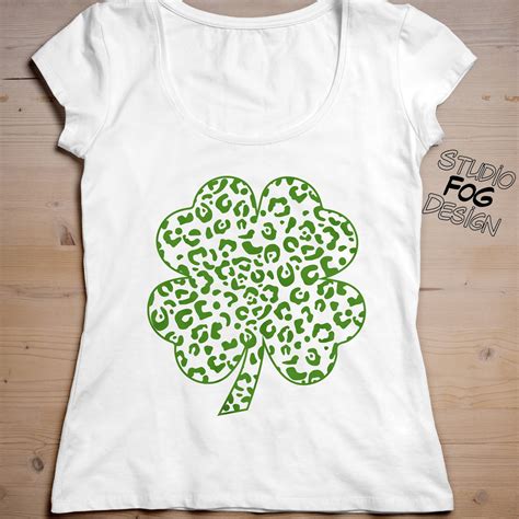 Shamrock Leopard Print Svgpng Happy St Patricks Day Etsy