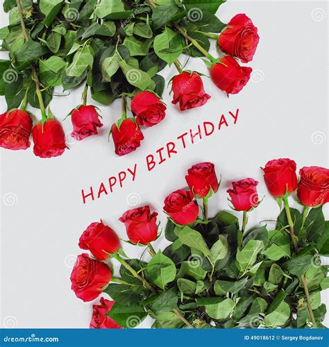 Greeting Card With Red Roses Stock Photo Image Of Compliment Holiday