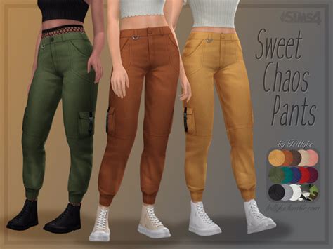 Trillyke Sweet Chaos Pants Mods Sims Sims 4 Game Mods Sims 4 Mods