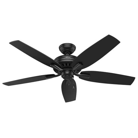 Hunter Newsome 52 In Indooroutdoor Matte Black Ceiling Fan 53324