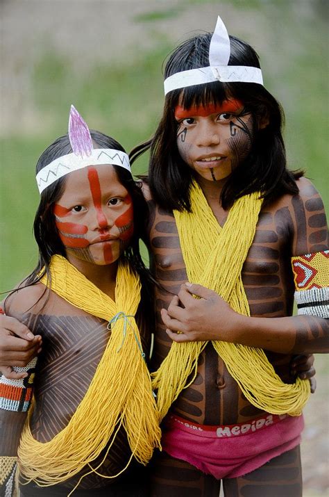 Kayapo African Girl Tribal People Native American Indians