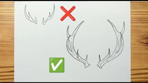 How To Draw Deer Antler Easy Youtube