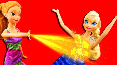 Elsa Vs Anna Epic Princess Battle As Frozen Anna Gets Fire Powers And