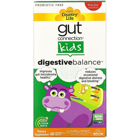 Country Life Gut Connection Kids Digestive Balance Sweet And Sour 60