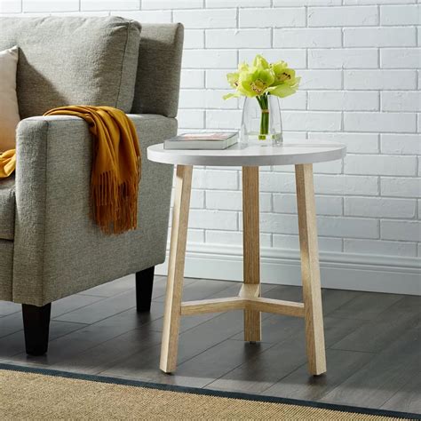 Ebern Designs Lucian Round End Table And Reviews Wayfair End Tables