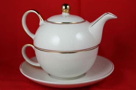 Adeline Cup Gold On Cream Teapot Cup And Saucer Set Fine China