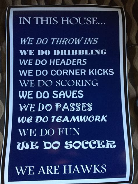 Soccer Locker Room Poster Designed With Photo Software And Printed At