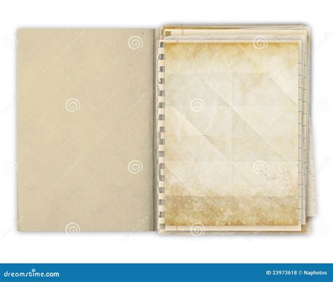Blank Papers In An Hand Made Book Stock Illustration Illustration Of