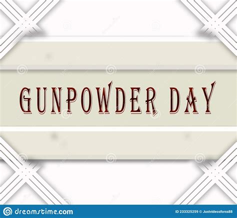 November Month Day Of Novembergunpowder Day On White Background