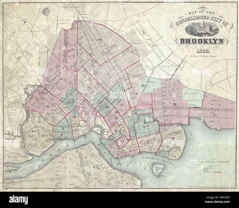 1866 Mccloskeys Pocket Map Of Brooklyn New York Geographicus Brooklyn