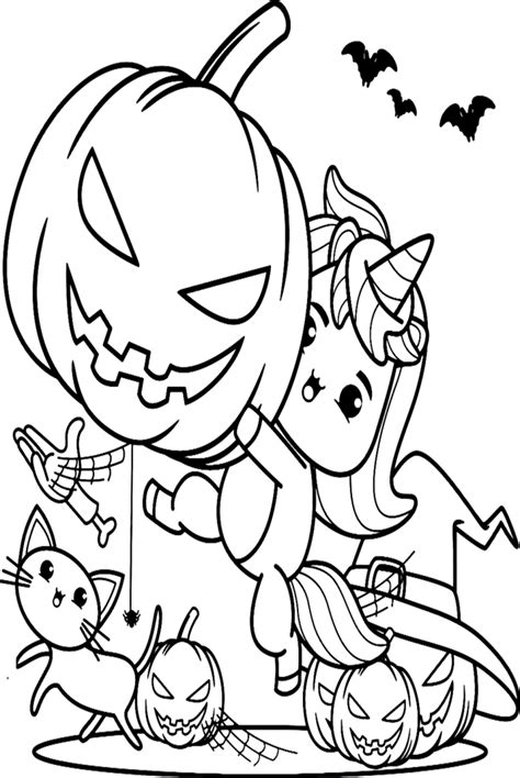 Halloween Unicorn Coloring Pages Free Printable Coloring Pages
