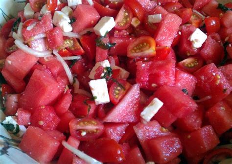 Recipe Of Favorite Watermelon And Tomato Salad