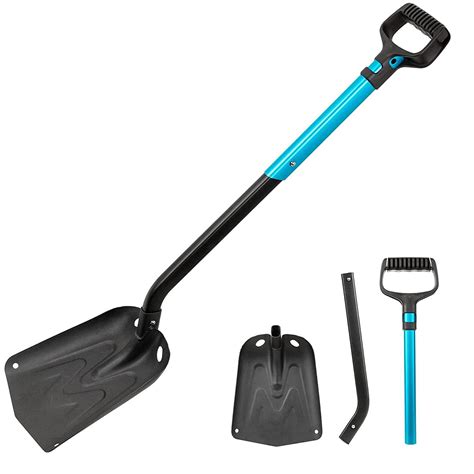Lightweight Collapsible Snow Shovel Portable Adjustable Aluminum
