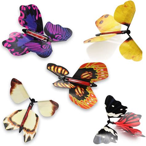 15 Magic Fairy Flying Butterfly Rubber Band Wind Up Butterfly Toy
