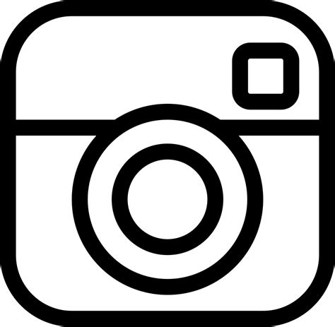 Black And White Instagram Logo Png Isolated Photo Png Mart