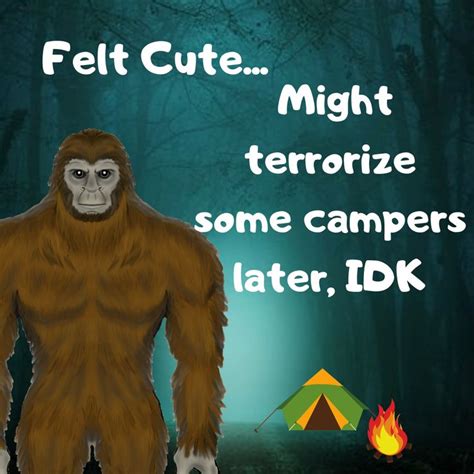 Would you like us to send you a free inspiring quote delivered to your inbox daily? Funny Bigfoot Meme | Bigfoot humor, Cute, Funny