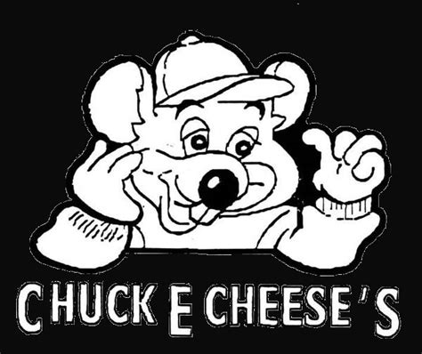 Black And White Chuck E Cheese 1995 Logo Number 2 By 25ederri On Deviantart