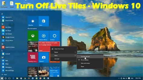 Resize Or Remove Tiles From Start Menu Windows 10 Youtube