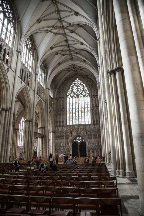 York Minster Gothic Nave Interior Free Stock Photo Public Domain