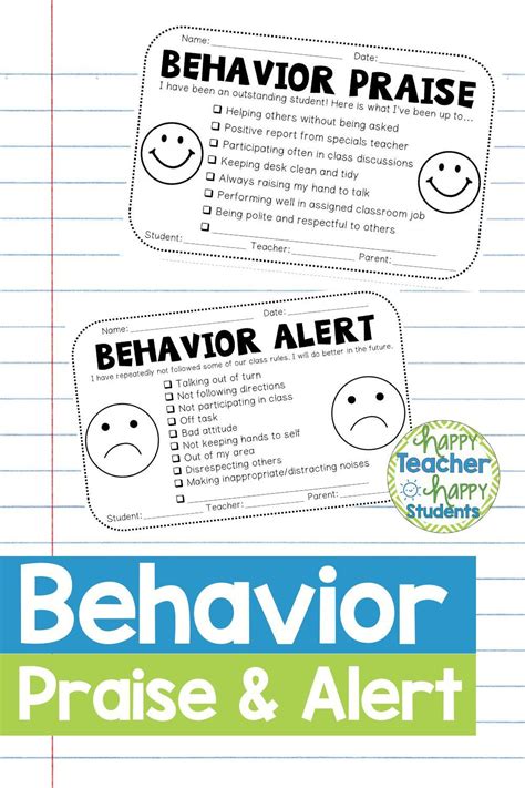Behavior Alert And Behavior Praise Behavior Management Tool To Praise