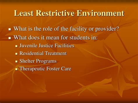 Ppt Special Education Services And Least Restrictive Environment