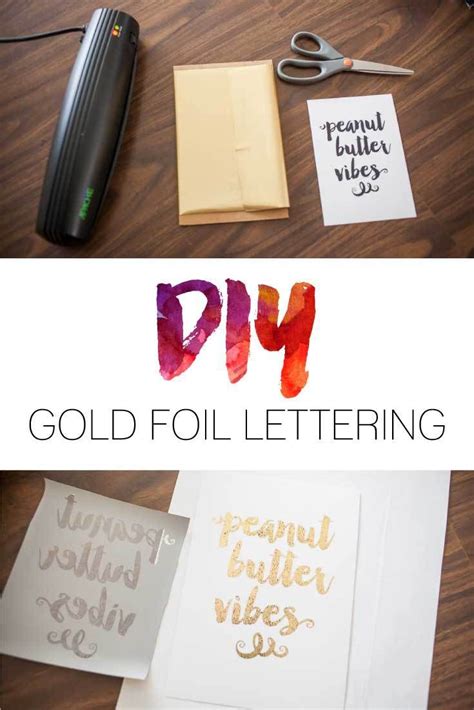 I had zero experience, never taken a class, never watched someone do it live. DIY GOLD FOIL LETTERING, Do-it-yourself gold foiling ...